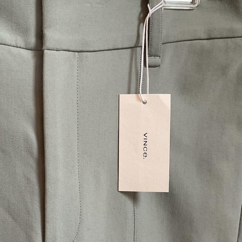 $368 NWT VINCE Sz10 HIGH RISE CIGARETTE STRETCH PANT SLATE - Picture 7 of 9